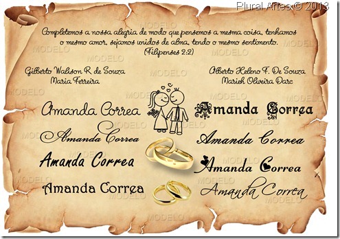 Convite Casamento Amanda