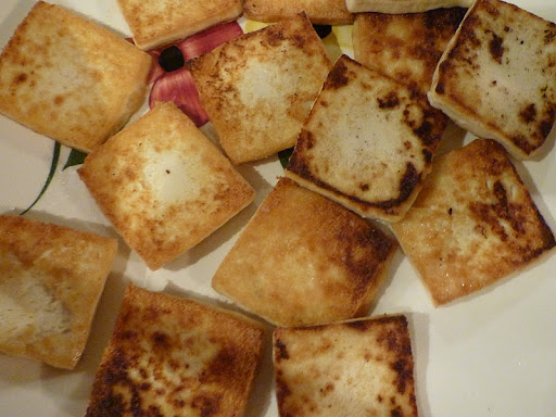 Golden brown and crisp tofu