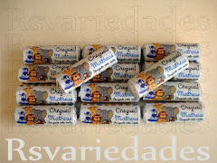 Balinha
    : R$1,20 unid (min. 40 unids).
    : Cento: R$110,00.
    : Pedidos em múltiplos de 20 (40, 60, 80, 100, etc.).
    : Utilizamos a balinha Mini-mentos 5 unids.