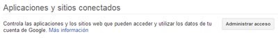 Aplicaciones autorizadas en Google