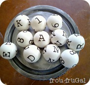Ping Pong Letter Balls