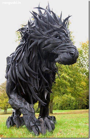 Made of waste tires by Yong Ho Ji.