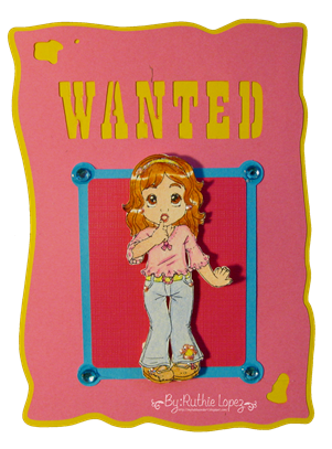 Lili's Secret - Inky Impressions - Wanted Card - Silhouette Cameo -Ruthie Lopez DT