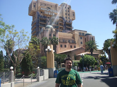 Cameron Before the Tower of Terror