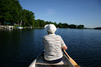 Canoeing with mom on Moore Lake