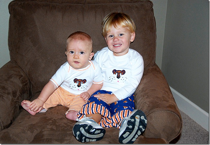 J and T in aubie shirt