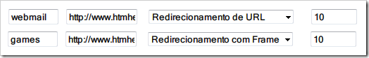 Exemplos de redirecionamento Exemplos de redirecionamento