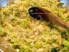 risotto ai porri, mescolare copia risotto ai porri, mescolare copia