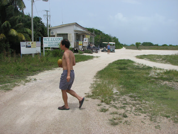 This guy drinking from a coconut was the first thing we saw upon landing