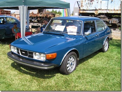 IMG_8493 1975 Saab 99 at Antique Powerland in Brooks, Oregon on August 1, 2009