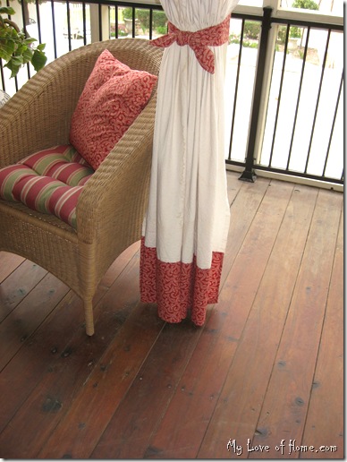 Canvas Curtains, outdoor, red, banded, 