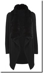 Theory Black Fur Collar Cardigan Theory Black Fur Collar Cardigan