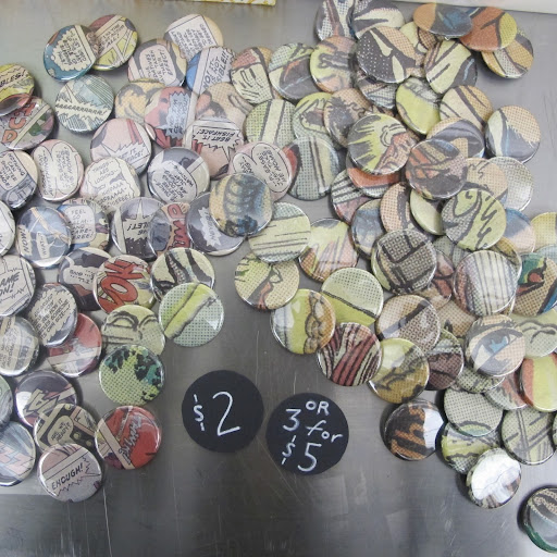 Sarah Sims Erwin had buttons for sale as well as buttons you could make. http://sarahsimserwindesign.blogspot.com/
