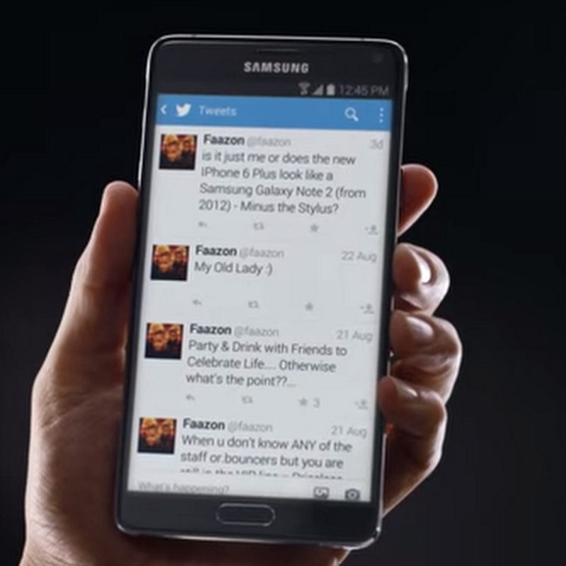 Fuertes declaraciones de Samsung para Apple