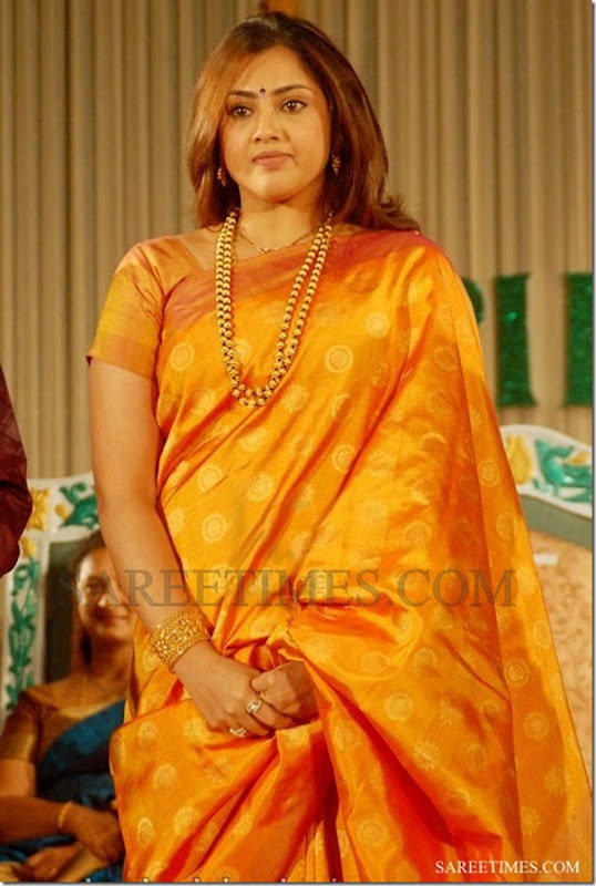 Meena_Orange_Designer_Silk_Saree