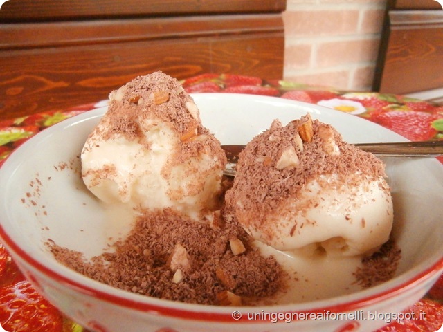gelato gelatiera arancia zenzero yogurt cioccolato mandorle light senza panna