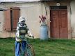 bikes in garden next to Almayrac church