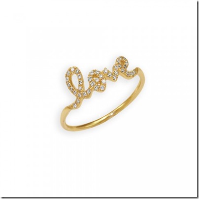 sydney evan Gold & Pavé Diamond Love Ring