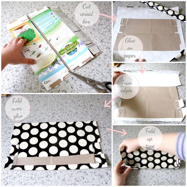 How to make a mail holder from a cereal box How to make a mail holder from a cereal box