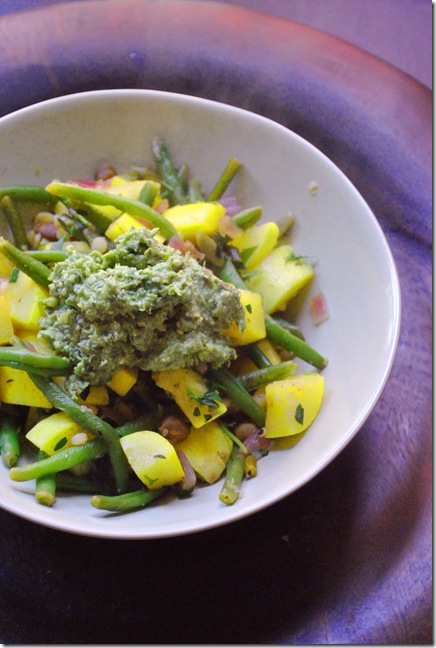 ratatouille with vegan pesto