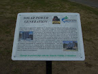 Signage at Ganaraska Conservation Authority of our 2.1 kilowatt grid tied solar array.