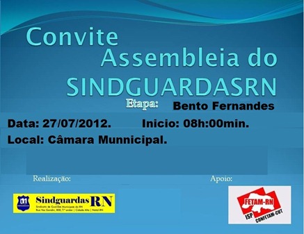 Assembleia do SINDGUARDASRN