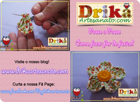 9 Passo a Passo como fazer fuxico Drika Artesanato post 9 Passo a Passo como fazer fuxico Drika Artesanato post