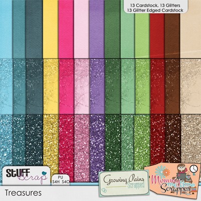 Treasures - Cardstock and Glitters