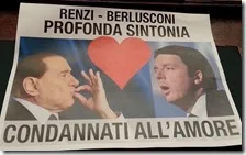 Berlusconi e Renzi condannati all'amore