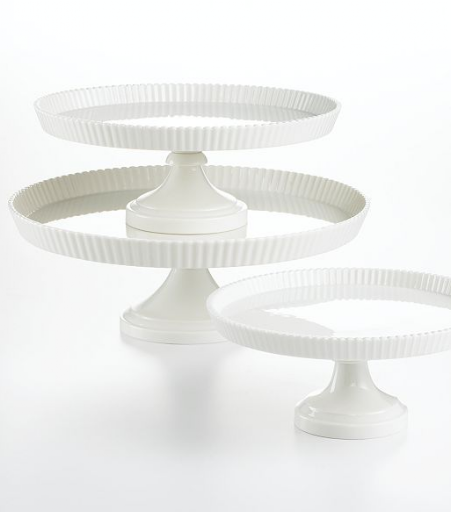 Martha Stewart Collection Whiteware Cake Stands, from $36, macys.com.