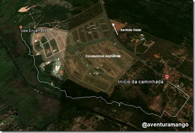 Mapa do caminho para o Vale Encantado Pium Mapa do caminho para o Vale Encantado Pium
