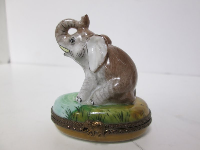 Limoges Elephant Trincket Box 