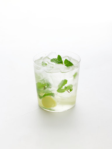 Mint-Ginger Caipiroska—fresh ginger, mint sprigs, and vodka. Mint-Ginger Caipiroska—fresh ginger, mint sprigs, and vodka.