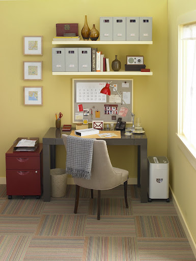 A paper shredder is another great tool, essential to any organized home office.