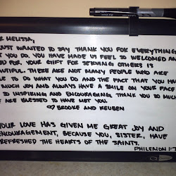 Encouraging Note Written To Melissa