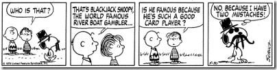 Peanuts 1979-05-30 - Snoopy as the world famous riverboat gambler