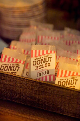 Filled with yummy donuts at the wedding.