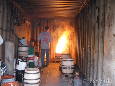 Fire in the barrels
