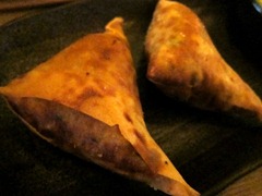 Spiced Chicken Samosas, Coriander Yoghurt
