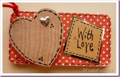 Valentine Wooden Heart tag