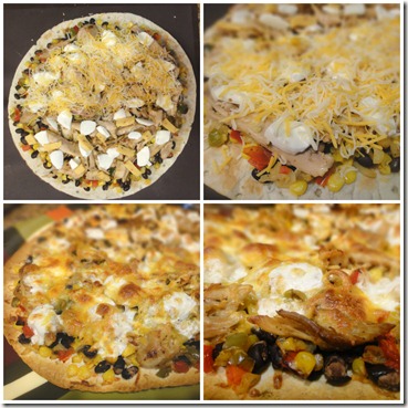 southwest pizza collage