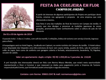 Convite-festa Cerejeiras