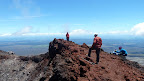 Am Gipfel des Mt. Ngauruhoe (2287 m); Tongariro Northern Circuit, Tag 1.