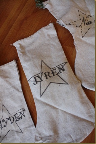 Drop cloth Stockings
