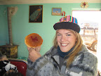 Breakfast on our last day of the trip - Sabrina and her jam and caramel creation titled "Trotting Llama".