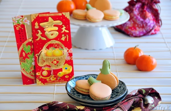 Tangerine Macarons and Happy Chinese New Year (大吉大利馬卡龍+恭喜發財)