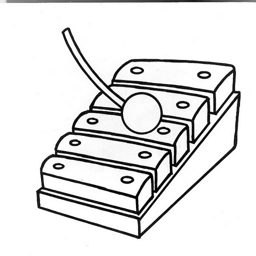 xilofono para colorear