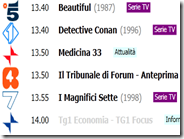 Guida TV – Vedere sul PC la programmazione dei canali TV di tutta la settimana