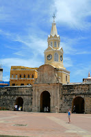 The clock tower that heralds the entrance to the historic centre.