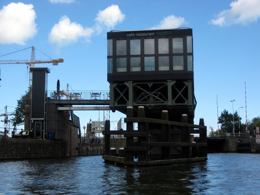 This restaurant was built in the remains of a train bridge